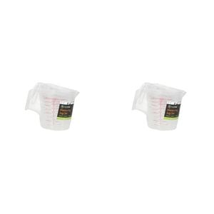 2x TopChef Plastic Measuring Jug Set Kitchen Measuring Tools - Transparent