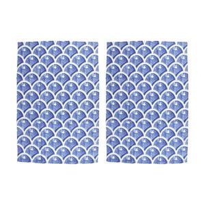 2pc Maine & Crawford Holmes 60x40cm Cotton Tea Hand Towel Kitchen Cloth Blue