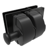 ProtectorAl 126 x 138 x 105mm Black Poly Glass To Glass Gate Latch