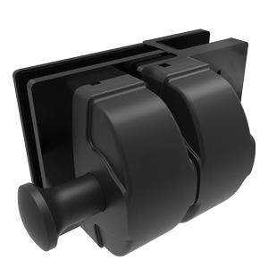 ProtectorAl 126 x 138 x 105mm Black Poly Glass To Glass Gate Latch