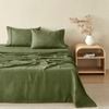 Natural Home 100% European Flax Linen Sheet Set Hunter Single Bed