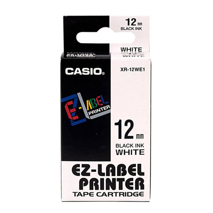 Casio Black on White Label (12mm)