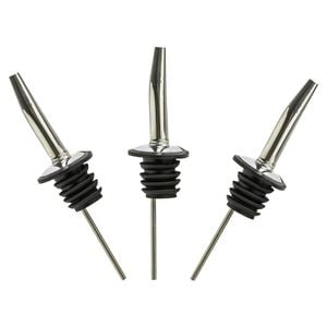 Replacement Olive Oil Bottle Pourers - Fits AT-OOB101, AT-OOB102, AT-OOB103 Bottles - Chrome - Pack of 10