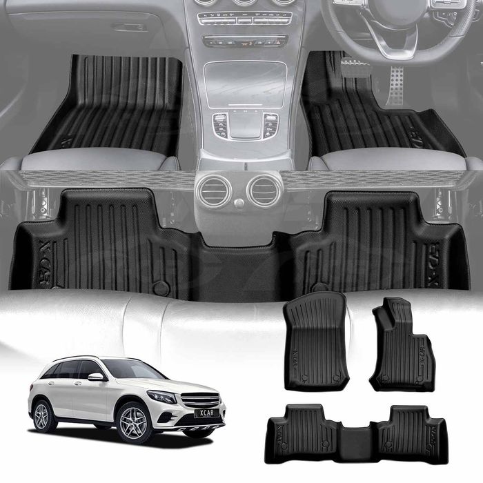 3d Floor Mats For Mercedes-benz Glc Class 2015-2022 Heavy Duty All Weather Car Carpet Liner Set Accessories