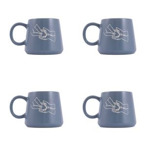 4PK Splosh Heartfelt Grandparent 440ml Stoneware Mug Coffee/Tea Cup - Blue