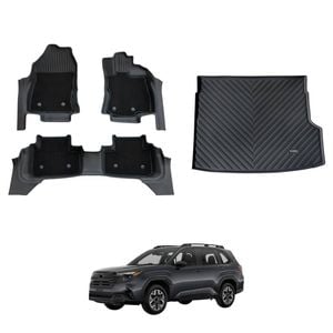 AUSGO Double-Layer Floor Mats & Boot Liner Set for Subaru Forester Hybrid 2025-Onwards Car Floor Liners Cargo Mat