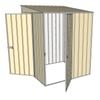 Build-a-Shed 1.5 x 1.5 x 2m Skillion Dual Hinged Door Shed - Cream