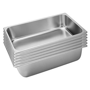 SOGA 6 Pack Gastronorm GN Pan 1/1 Stainless Steel Tray 15cm Deep