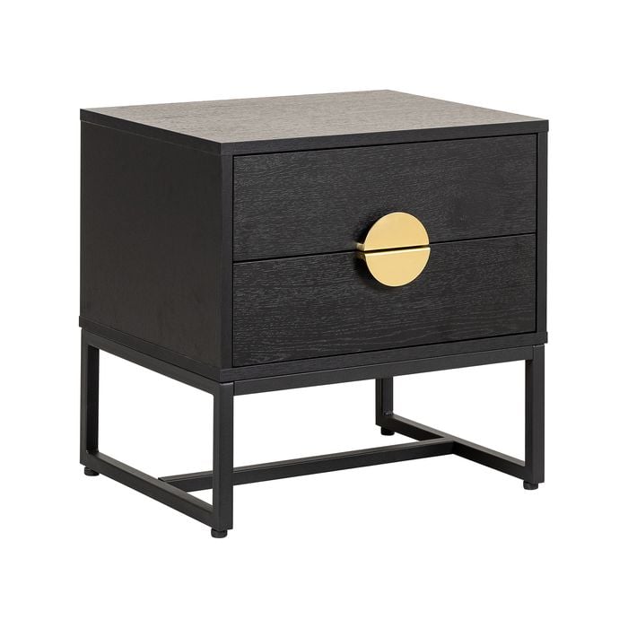 Opus entertainment unit with gold handles - Black