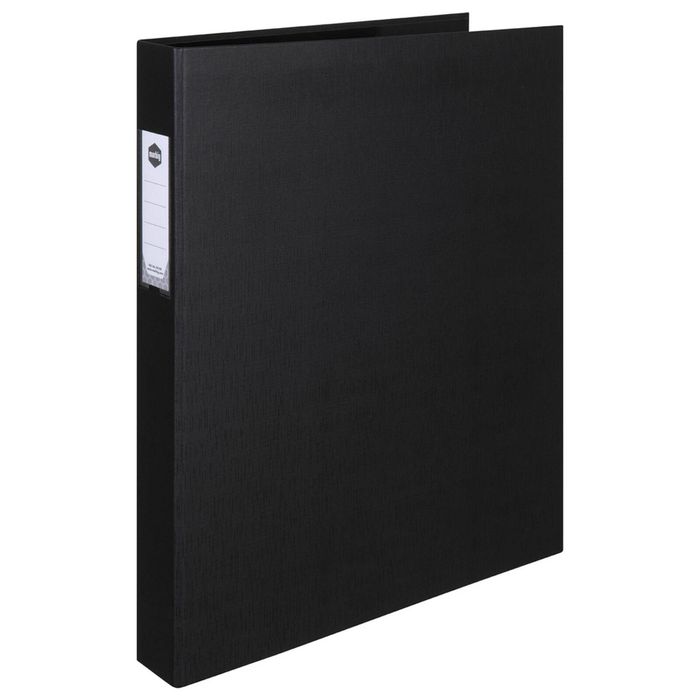 Marbig Deluxe 3 D-ring 38mm A3 Binder Portrait File Document Organiser Black