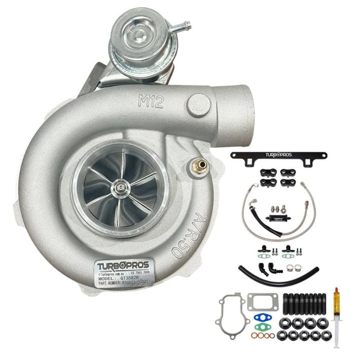 Billet Gt3582r Turbo+oil Feed+return Line+support Bracket Kit For Ford Falcon Ba Xr6 Barra 4.0l
