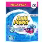 Cold Power 72 Pack Advanced Clean Laundry Capsules Washing Detergent