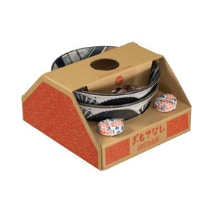 Omotenashi Maiko Donburi Bowl Gift Set With Chopstick Rest
