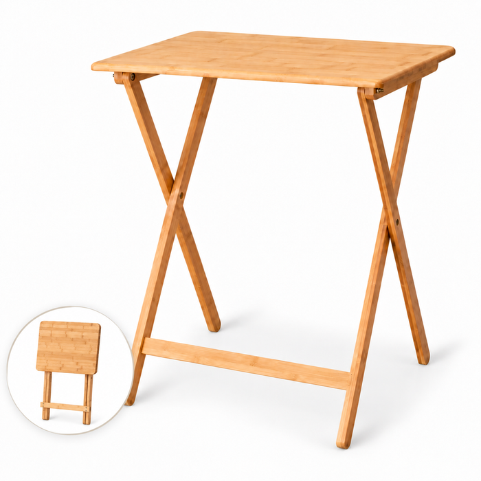 Laptop Dinner Table- Bamboo Folding Tray & Snack Table