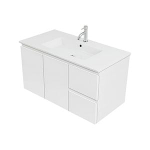 CIBO 900mm White Tonic Wall Hung Bathroom Vanity