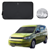 Front Windscreen Sun Shade for VolksWagen Caddy 2021 - Current Front Only - XL 160 x 100 cm - Black