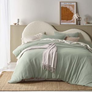 Hugo Sage Cotton Gauze Quilt Cover Set