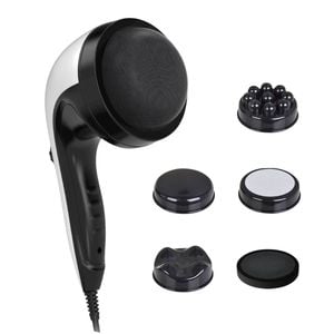 Orku Handheld Body Massager 4 Heads Adjustable Speed 28W Black