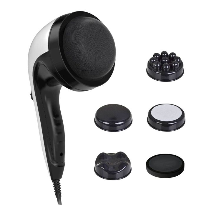 Orku Handheld Body Massager 4 Heads Adjustable Speed 28W Black