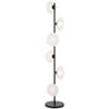 Telbix Zecca Contemporary Standing Floor Lamp Light Metal Glass Frost Black Matte