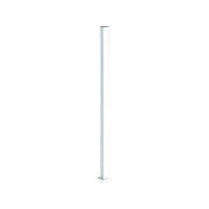 ProtectorAl 50 x 50 x 1300mm Pearl White Aluminium Pool and Garden Flanged Fence Post with Cap