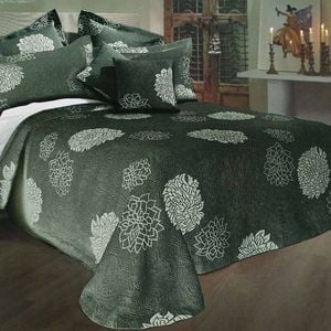 Bianca Mondeo Green 6 Pcs Coverlet Set Double
