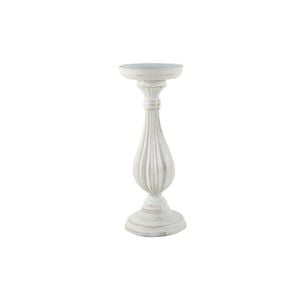 Maine & Crawford Harlen 28x10cm Wooden Candle Holder - White