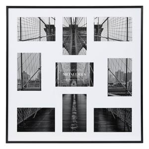 Cooper & Co. Metal 9 Slot Collage Photo Frame 10x15cm Black