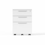 OLG Office Axis Mobile Pedestal White Melamine, 2 drawer, 1 File