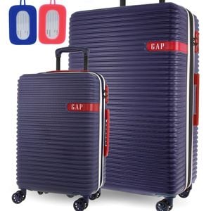 2pc Gap Hard-shell Suitcase Tsa Lock Large Cabin Luggage Set W/ Tag Navy