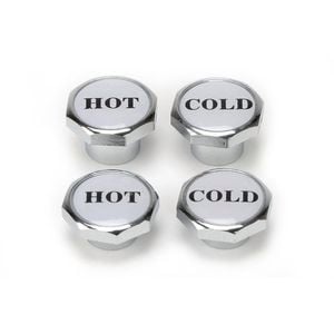 Kinetic Tap Indicators Hot/Cold Chrome 4pk