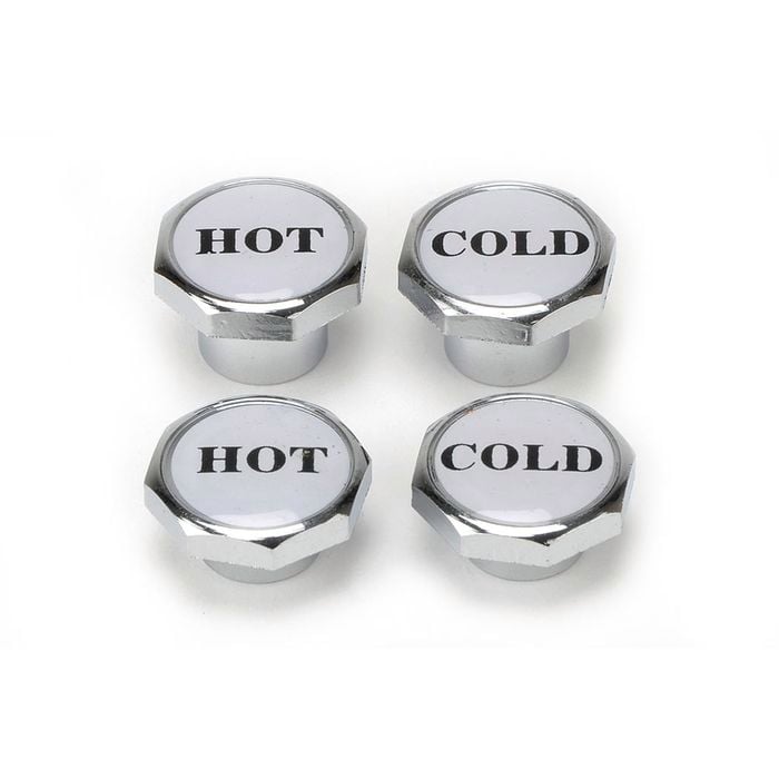 Kinetic Tap Indicators Hot/Cold Chrome 4pk