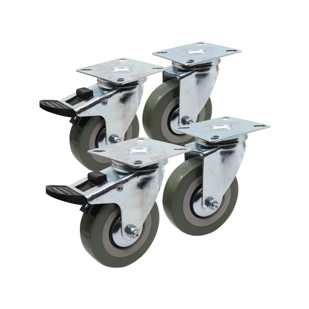 Move It 75mm PVC Castor - 4 Pack - Bunnings Australia
