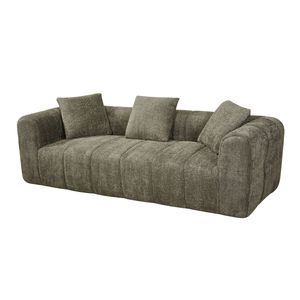 Modern Frameless Compressed Fabric 3 Seater Sofa