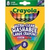 Crayola Ultraclean Washable Crayons Large 8pk