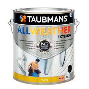 Taubmans 4L Neutral Gloss All Weather Exterior Paint