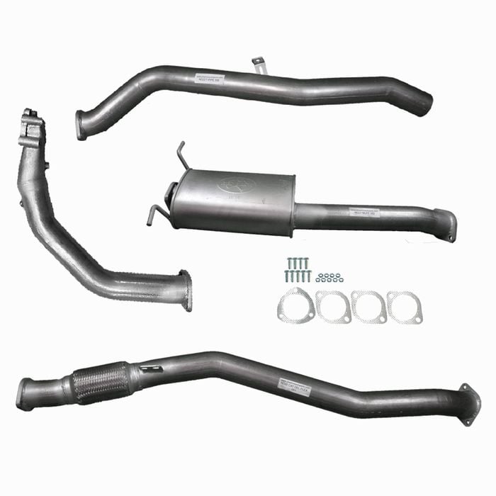 Ignite Exhausts Turbo Back For Nissan D22 Navara 2.5l 3" No Cat With Muffler Raw Aluminised Steel