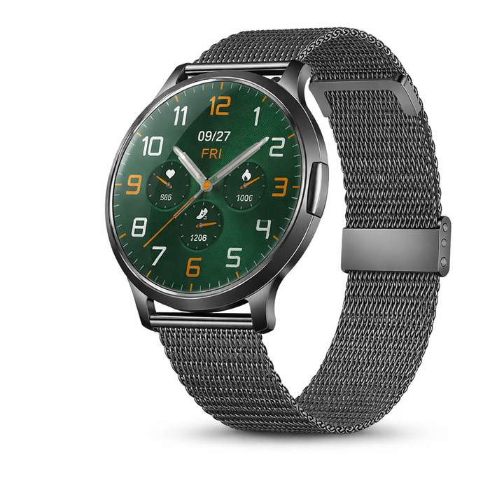 Smart Watch  – Sport Fitness Tracker With Custom Watch Faces, Bluetooth Calling & Luxury Design Mesh Black
