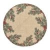 4pc J.Elliot Home Mistletoe Christmas Jute Placemat 35cm Natural