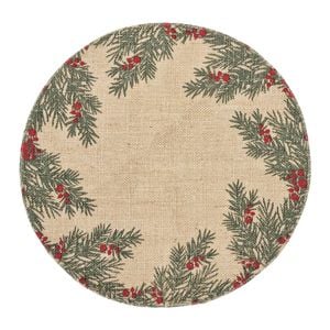 4pc J.Elliot Home Mistletoe Christmas Jute Placemat 35cm Natural