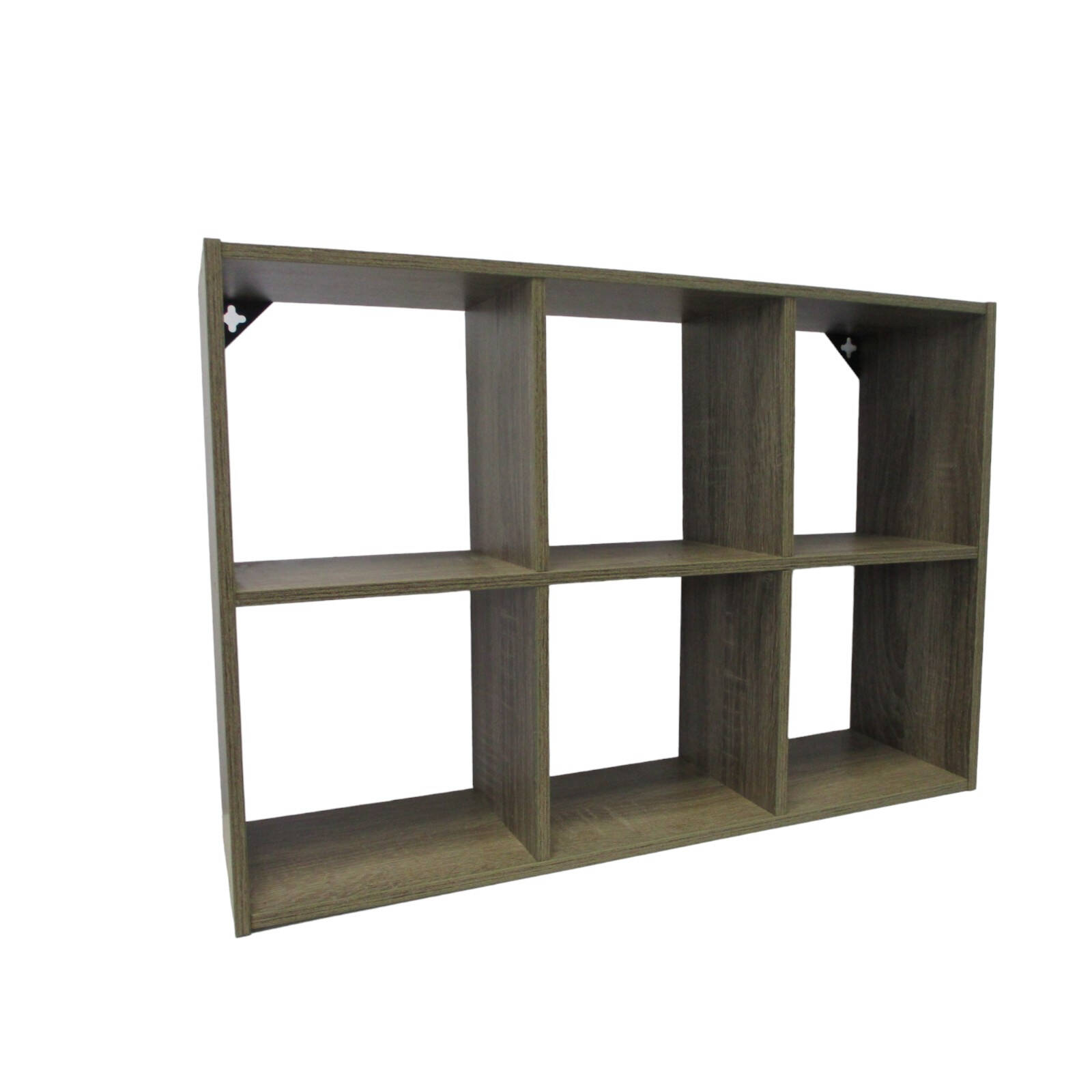 All Set Mini Brown 6 Cube Storage Shelf/Wall Shelf product image