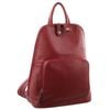 Milleni Womens Twin Zip Backpack Nappa Italian Leather Bag Travel - Red - Red | 24 x 13 x 32 cm | Italian Nappa leather