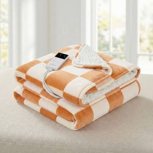 Giselle Electric Throw Rug Blanket Fleece Flannel Yellow