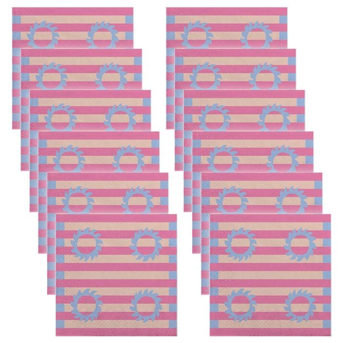 12x 20pc Porto Sole Woodpulp Paper Napkins Serviettes Pack 33x33cm Pink