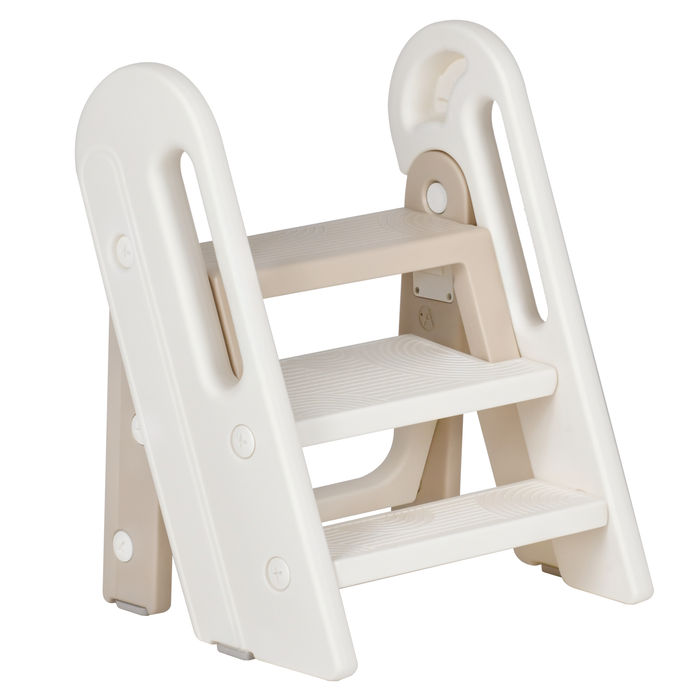 Advwin Foldable Toddler Step Stool Beige