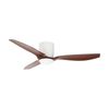 Fanforce 52" Low Profile Smart DC Ceiling Fan With Remote White/Dark Timber