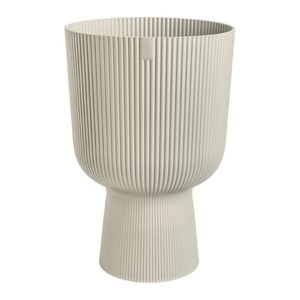 Elho 140mm Linen White Vibes Coupe Indoor Plant Pot