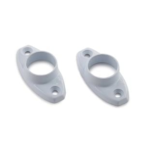 Sandleford 19mm White Powder Coated Oval Flange - 2 Pack
