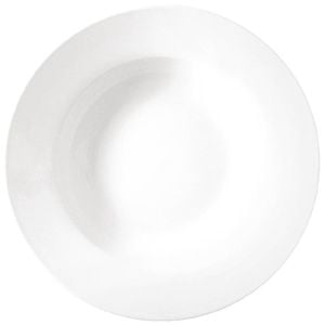 Olympia Rimmed Soup And Pasta Bowls Athena Hotelware White Porcelain 228mm 6 Pack