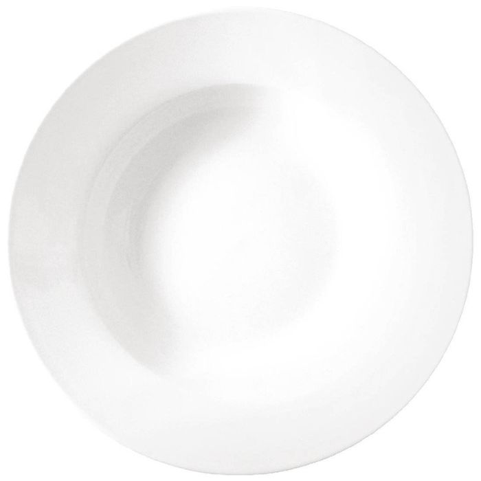 Olympia Rimmed Soup And Pasta Bowls Athena Hotelware White Porcelain 228mm 6 Pack